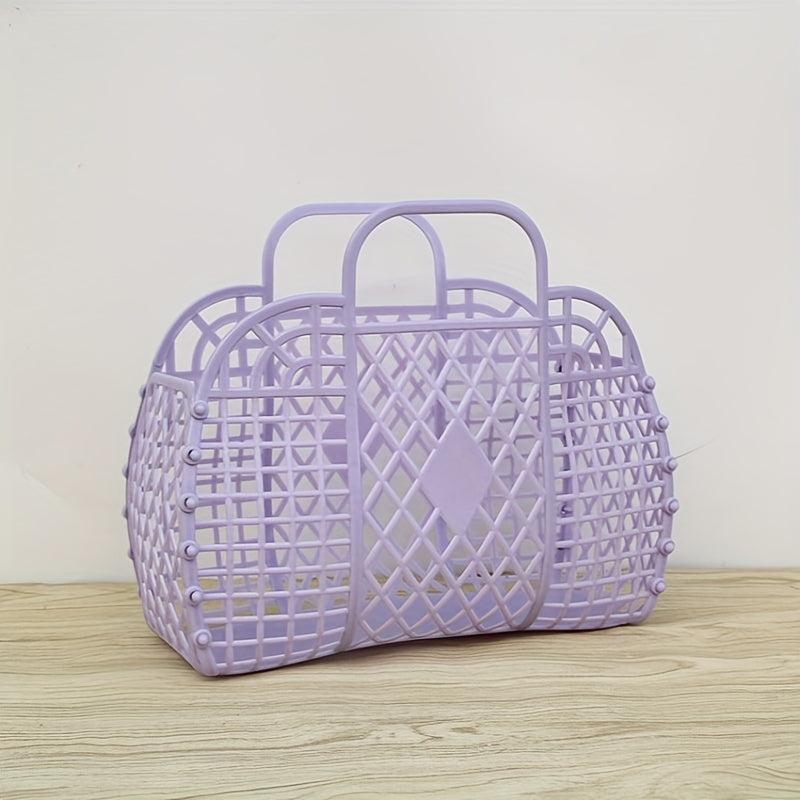 Plastic Portable Sundries Basket for Bathroom Organization