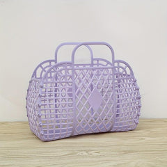 Plastic Portable Sundries Basket for Bathroom Organization