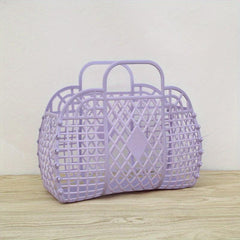 Plastic Portable Sundries Basket for Bathroom Organization