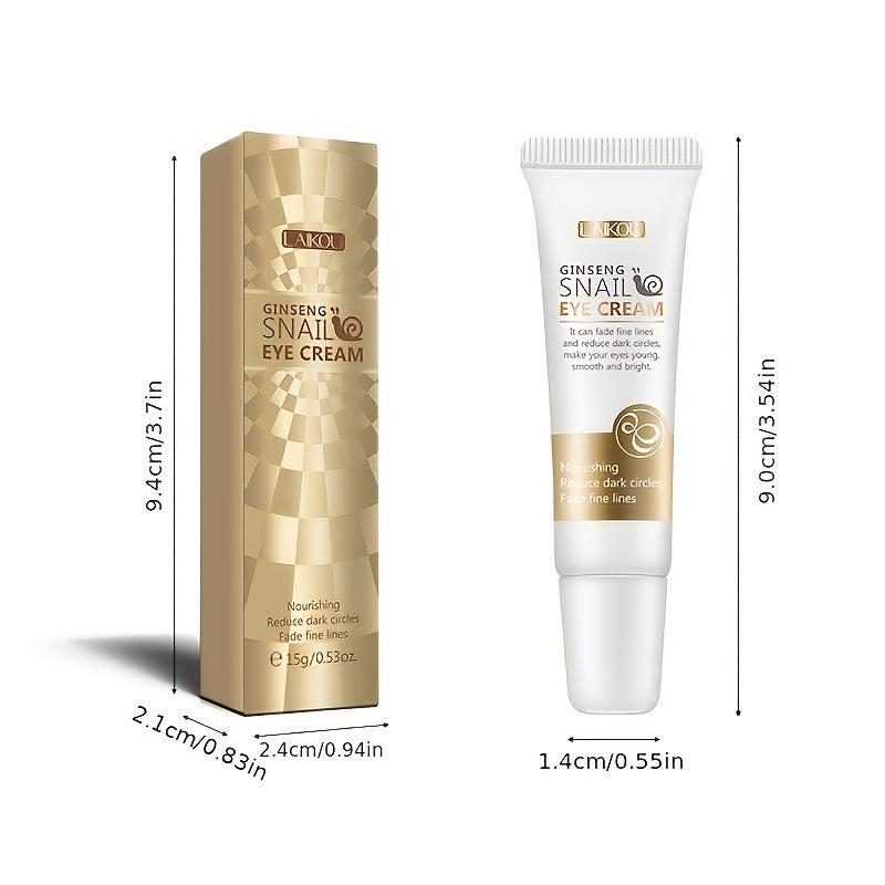 2pcs Ginseng Snail Eye Cream 15g Moisturizing And Firming Eye Skin Care