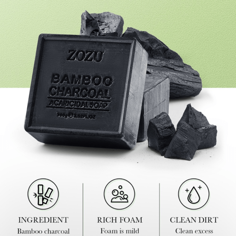 Bamboo Charcoal Soap for Deep Hydration & Exfoliation