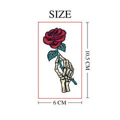 8 Pcs Rose Pattern Tattoo Stickers Waterproof Temporary Disposable Stickers