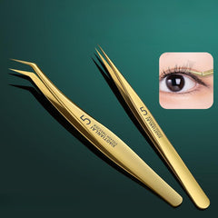 Stainless Steel Anti Static Tweezers Set for Eyelash Extension