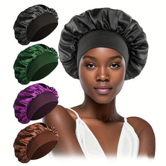 4pcs Hair Bonnet For Sleeping Shower Cap Reusable Hair Wrap Cap