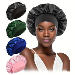 4pcs Hair Bonnet For Sleeping Shower Cap Reusable Hair Wrap Cap