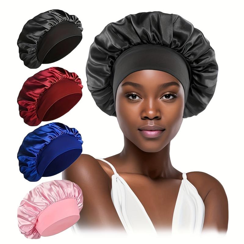 4pcs Hair Bonnet For Sleeping Shower Cap Reusable Hair Wrap Cap