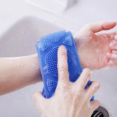 Silicone Back Bath Scrubber 12x71cm Double-sided Mud Scrub Bath Towel