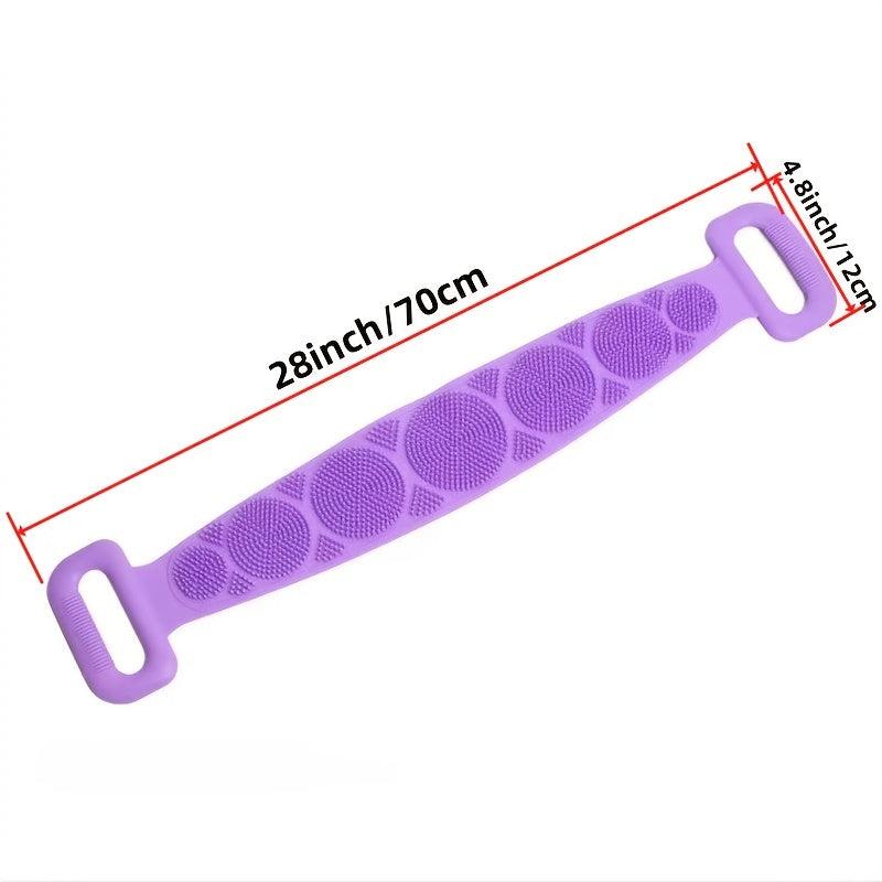 Silicone Back Bath Scrubber 12x71cm Double-sided Mud Scrub Bath Towel