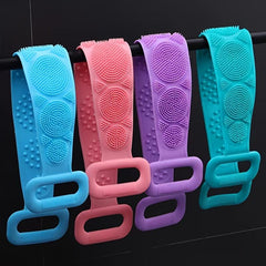 Silicone Back Bath Scrubber 12x71cm Double-sided Mud Scrub Bath Towel