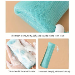 2pcs Soap Bubble Mesh Bags Foam Net Exfoliating Mesh Soap Bag