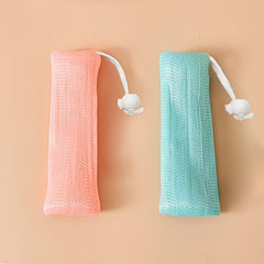 2pcs Soap Bubble Mesh Bags Foam Net Exfoliating Mesh Soap Bag