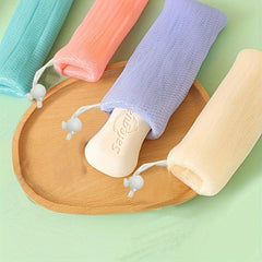 2pcs Soap Bubble Mesh Bags Foam Net Exfoliating Mesh Soap Bag