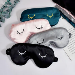 Soft Silk Eye Mask Sleeping Blindfold Comfortable Satin Eye Cover