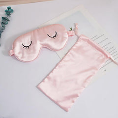 Soft Silk Eye Mask Sleeping Blindfold Comfortable Satin Eye Cover