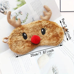Cartoon Plush Elk Sleep Eye Mask Christmas Gift Lunch Break Sleep Eye Mask