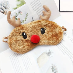 Cartoon Plush Elk Sleep Eye Mask Christmas Gift Lunch Break Sleep Eye Mask