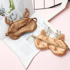 Cartoon Plush Elk Sleep Eye Mask Christmas Gift Lunch Break Sleep Eye Mask