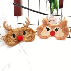 Cartoon Plush Elk Sleep Eye Mask Christmas Gift Lunch Break Sleep Eye Mask