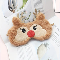 Cartoon Plush Elk Sleep Eye Mask Christmas Gift Lunch Break Sleep Eye Mask
