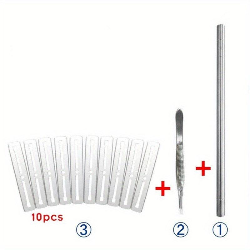 12pcs Steel Hair Tattoo Engraving Pen Fine Hairdressing Razor Eyebrow Shaving