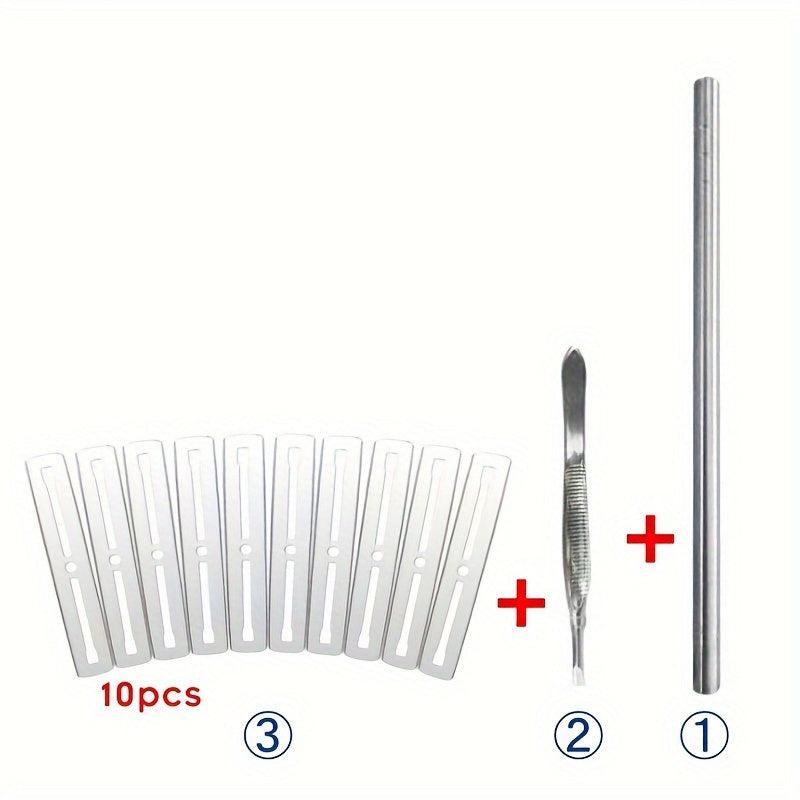 12pcs Steel Hair Tattoo Engraving Pen Fine Hairdressing Razor Eyebrow Shaving