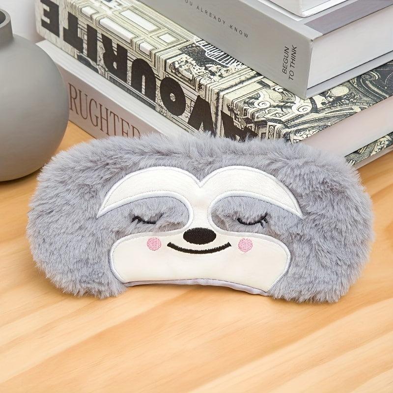 Blackout Sleep Gray Sloth Eye Mask Soft Blocking Light