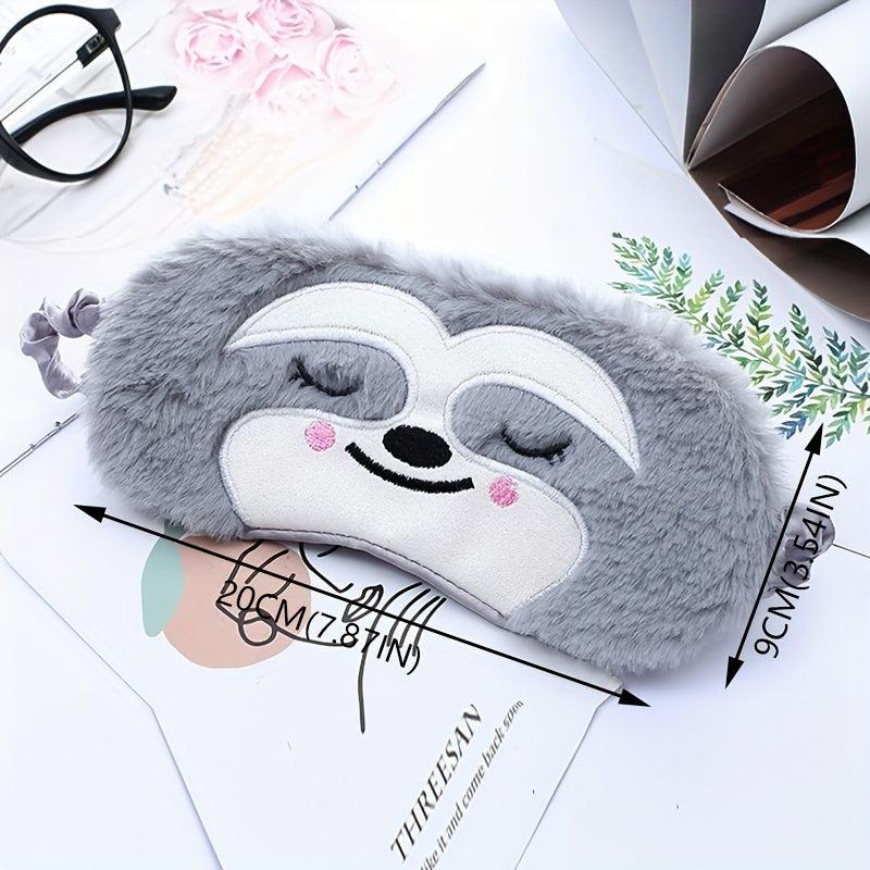 Blackout Sleep Gray Sloth Eye Mask Soft Blocking Light