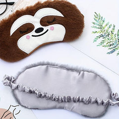 Blackout Sleep Gray Sloth Eye Mask Soft Blocking Light