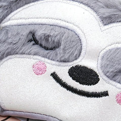 Blackout Sleep Gray Sloth Eye Mask Soft Blocking Light