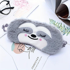 Blackout Sleep Gray Sloth Eye Mask Soft Blocking Light