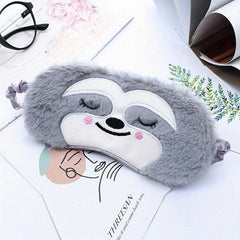 Blackout Sleep Gray Sloth Eye Mask Soft Blocking Light