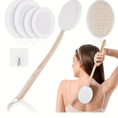 Long Handled Lotion Applicator and 3 Replaceable Pads