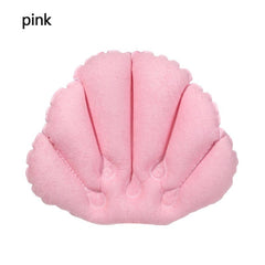 Soft Spa Neck Bath Pillow With Suction Cups Inflatable Neck Support Pillow
