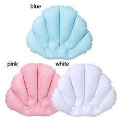 Soft Spa Neck Bath Pillow With Suction Cups Inflatable Neck Support Pillow