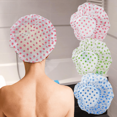 3pcs Waterproof Bath Caps Reusable Shower Caps for Women