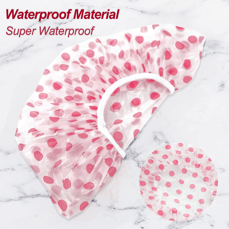 3pcs Waterproof Bath Caps Reusable Shower Caps for Women