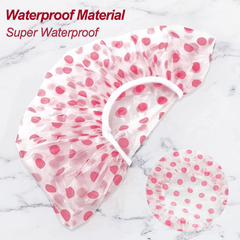 3pcs Waterproof Bath Caps Reusable Shower Caps for Women