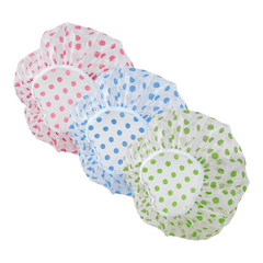 3pcs Waterproof Bath Caps Reusable Shower Caps for Women