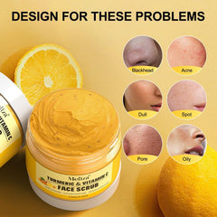 Turmeric & Vitamin C Face Scrub - Rejuvenating Exfoliation