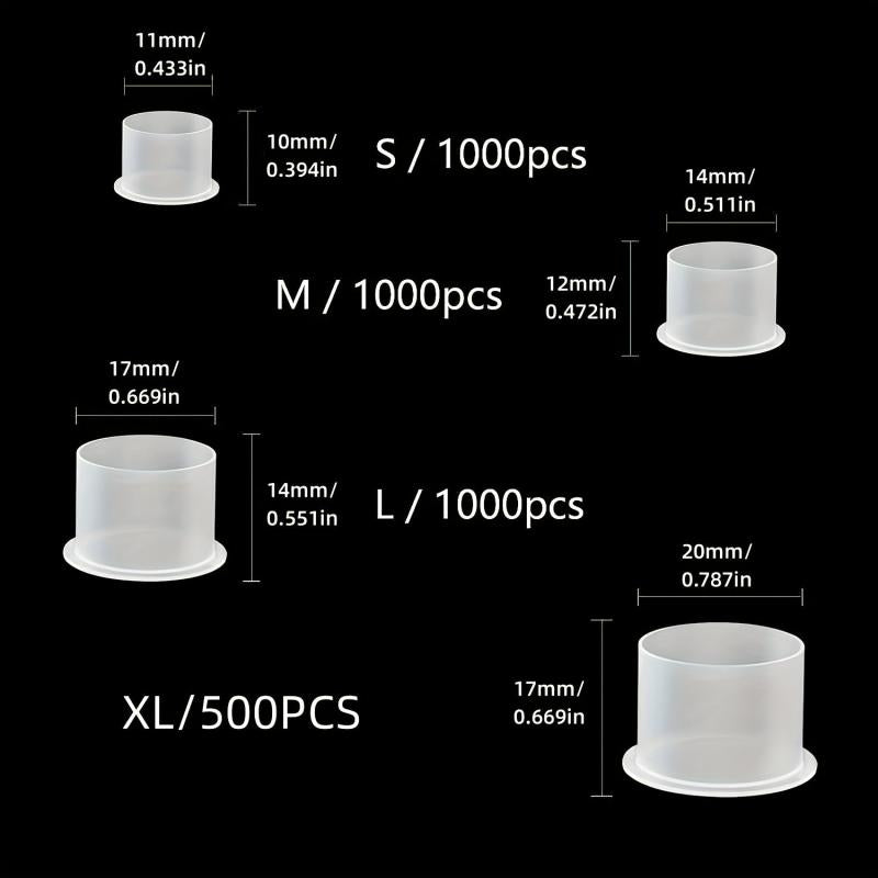 Disposable Tattoo Ink Cups Caps S M L XL