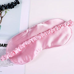 Silk Eye Sleep Mask Soft Sleeping Mask Elastic Strap Pink