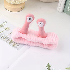 Cartoon Snail Face Wash Headband Coral Fleece Hairband