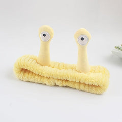 Cartoon Snail Face Wash Headband Coral Fleece Hairband