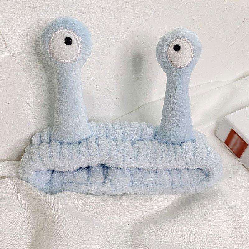 Cartoon Snail Face Wash Headband Coral Fleece Hairband