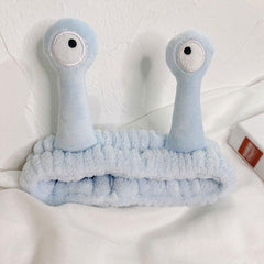 Cartoon Snail Face Wash Headband Coral Fleece Hairband