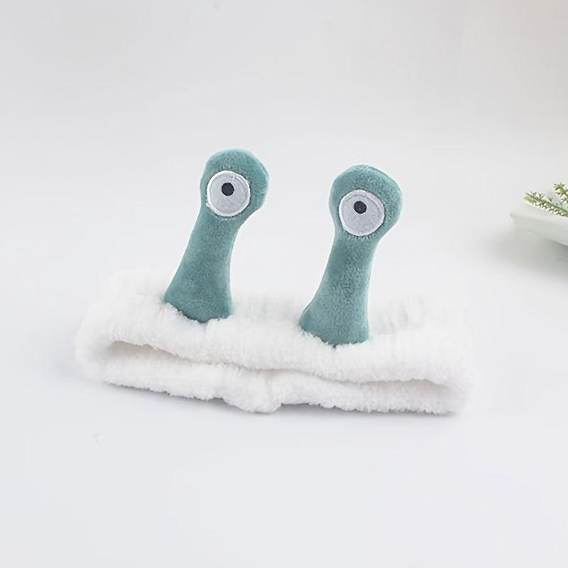 Cartoon Snail Face Wash Headband Coral Fleece Hairband