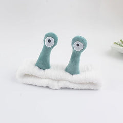 Cartoon Snail Face Wash Headband Coral Fleece Hairband