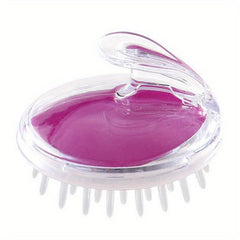Silicone Shampoo Brush Scalp Cleaning Itching Massage Bathroom Accessory