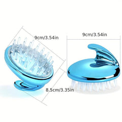 Silicone Shampoo Brush Scalp Cleaning Itching Massage Bathroom Accessory