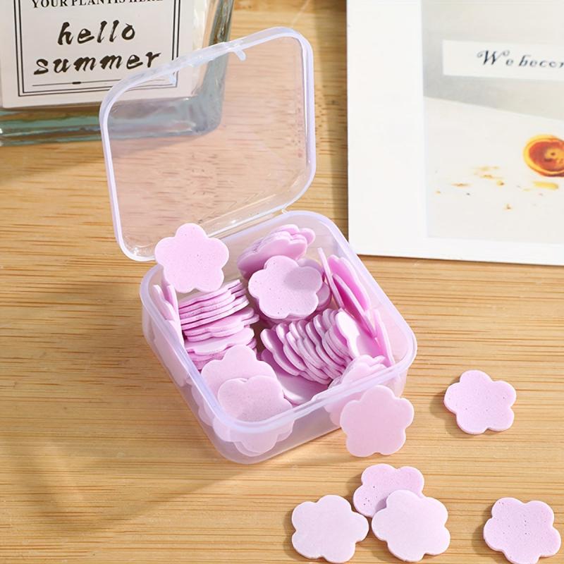 5 Boxes Disposable Soap Tablets Travel Portable Petal Hand Wash Tablets